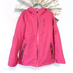 Morrow Women's Pink Ski Snow Jacket Size Large Visor Hood Adjustable